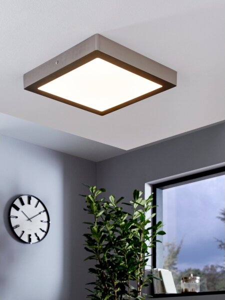 Eglo 78218 - LED stropné svietidlo FUEVA LED/22W/230V 30x30 cm matný chróm