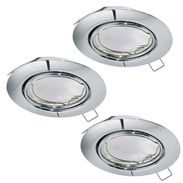 Eglo 94407 - SADA 3x LED Zapustené stropné svietidlo PENETO 3xGU10-LED/5W/230V