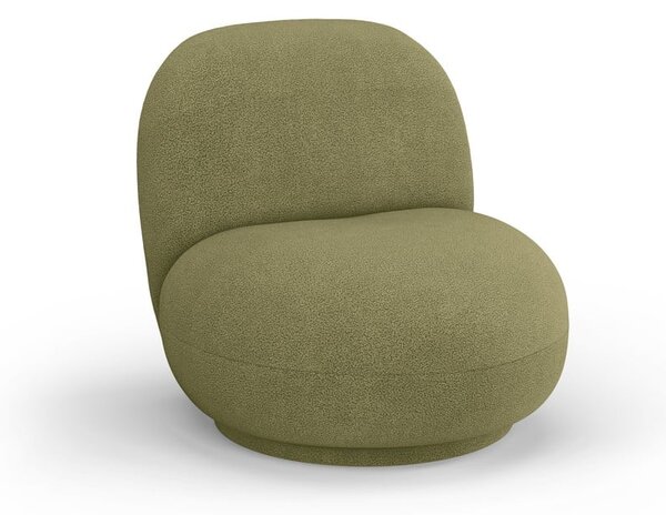 Zelené kreslo z textílie buklé Chuck – Micadoni Home