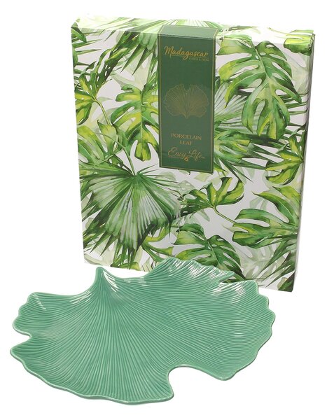 Servírovací podnos Jungle Leaves 35 cm svetlozelený