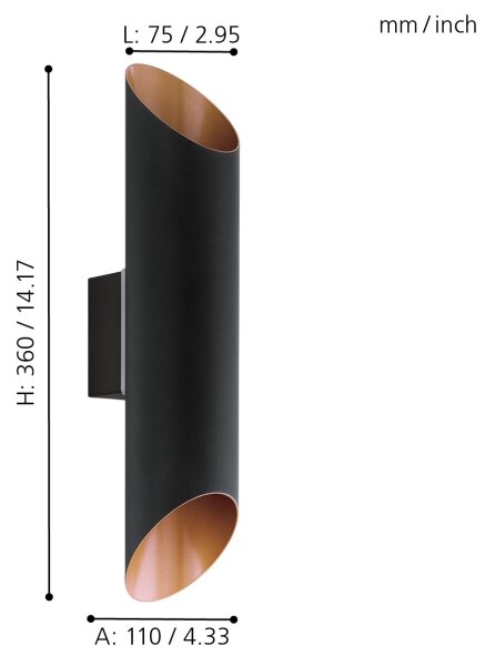 Eglo 94804 - LED Vonkajšie svietidlo AGOLADA 2xLED/3,7W/230V IP44