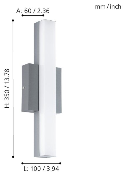 Eglo 94845 - LED vonkajšie svietidlo ACATE LED/8W/230V IP44