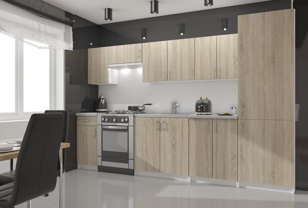 Ak furniture Skriňa na vstavanú chladničku S 60cm Artus biela/sonoma