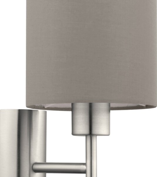 Eglo 94925 - Nástenné svietidlo PASTERI 1xE27/60W/230V taupe
