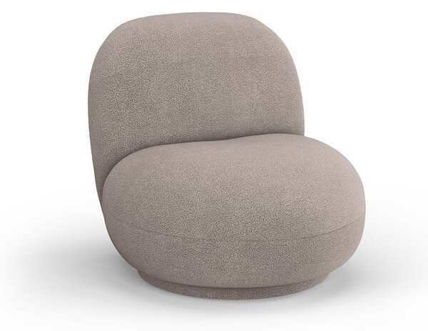 Béžové kreslo z textílie buklé Chuck – Micadoni Home