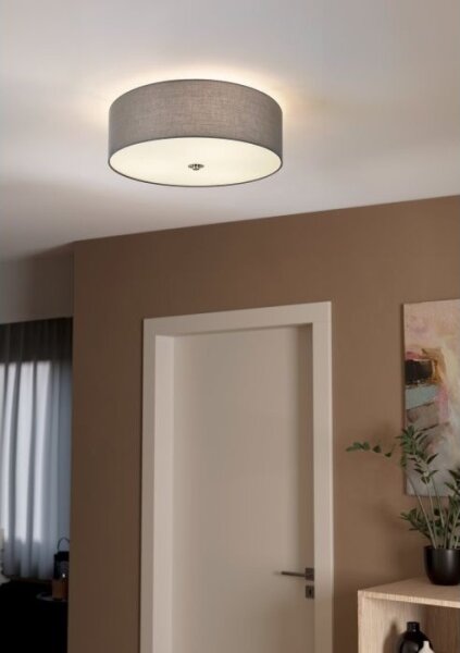 Eglo 55277 - Stropné svietidlo PASTERI 3xE27/25W/230V pr. 47,5 cm sivá
