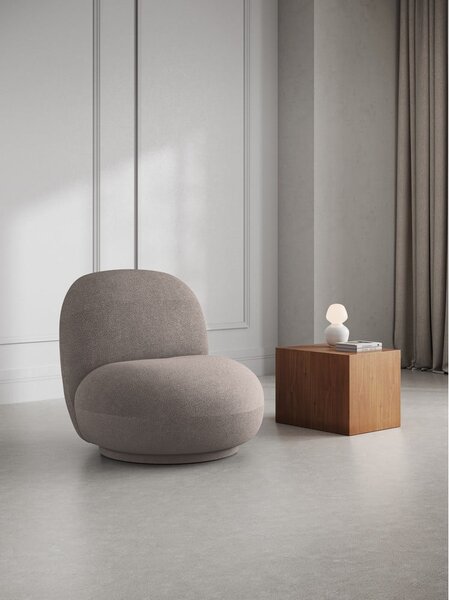 Béžové kreslo z textílie buklé Chuck – Micadoni Home