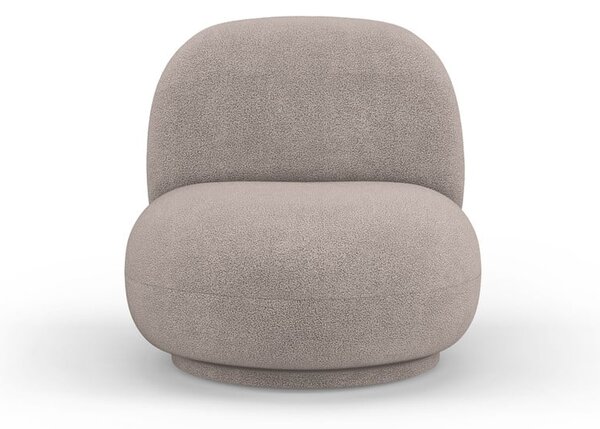 Béžové kreslo z textílie buklé Chuck – Micadoni Home