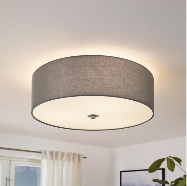Eglo 55277 - Stropné svietidlo PASTERI 3xE27/25W/230V pr. 47,5 cm sivá
