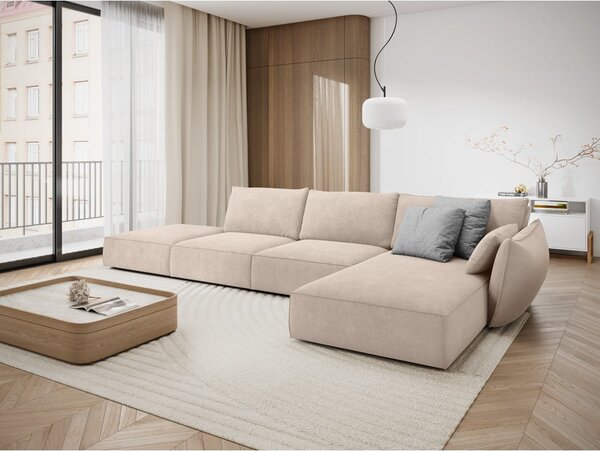 Béžová rohová pohovka (pravý roh) Vanda - Mazzini Sofas