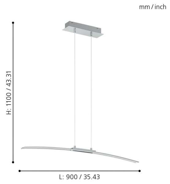 Eglo 95147 - LED luster LASANA LED/30W/230V