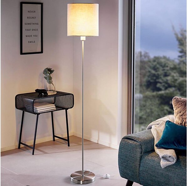 Eglo 96377 - Stojacia lampa PASTERI 1xE27/60W/230V priemer 28 cm sivá