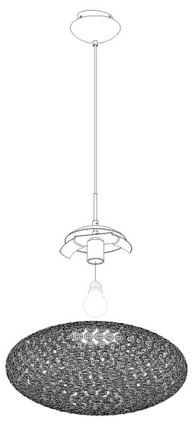 Eglo 95286 - Luster na lanku CLEMENTE 1xE27/60W/230V