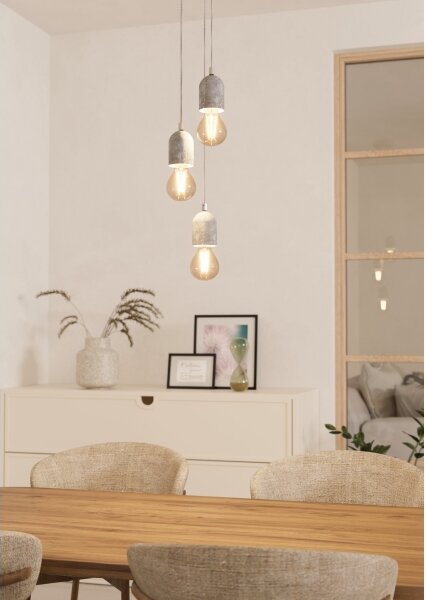 Eglo 95523 - Luster SILVARES 3xE27/60W/230V
