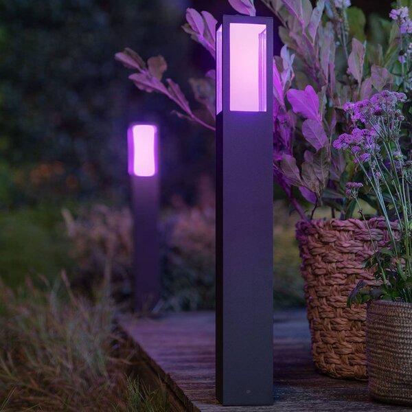 Philips Hue IMPRESS chodníkové LED svetlo, RGBW, inteligentné, Čierna, Hliník, Moderný, Vonkajčie stĺpové osvetlenie