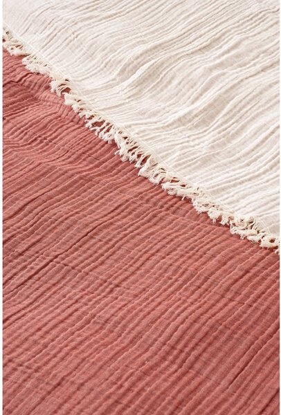 Mušelínová prikrývka na dvojlôžko v tehlovej farbe 230x250 cm – Mijolnir