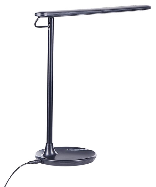 Kancelárska stolná LED lampa čierna kovová hliníková dvojitý dotykový spínač moderné osvetlenie do kancelárie