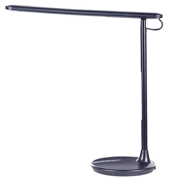 Kancelárska stolná LED lampa čierna kovová hliníková dvojitý dotykový spínač moderné osvetlenie do kancelárie
