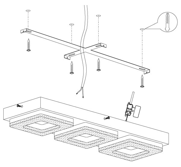 Eglo 95656 - LED Stropné svietidlo FRADELO 3xLED/4W/230V