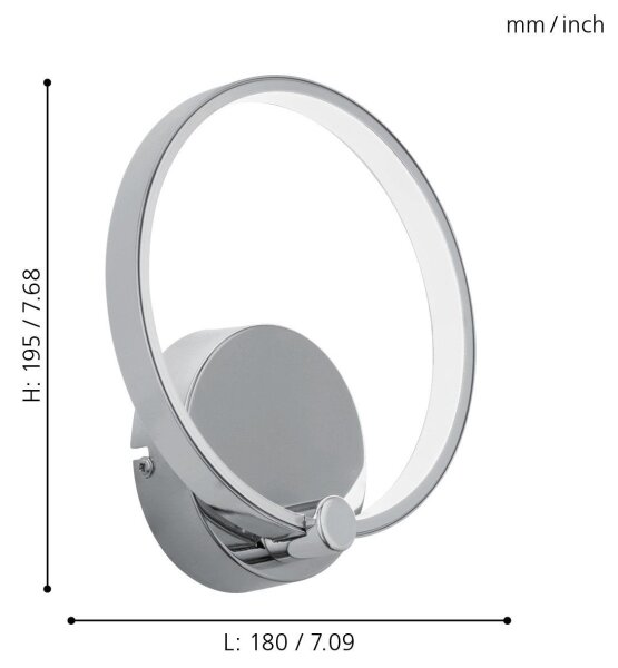 Eglo 95768 - LED nástenné svietidlo LASANA LED/5W/230V