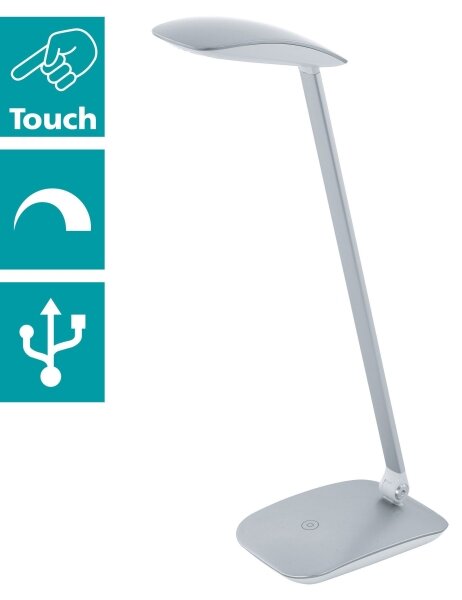 Eglo 95694 - stmievateľná stolná lampa CAJERO LED/4,5W/USB