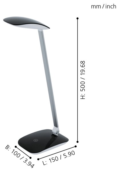 Eglo 95696 - LED Stmievateľná stolná lampa CAJERO LED/4,5W/USB