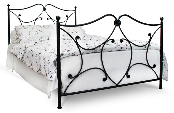 CAMFERO Kovová posteľ Cama Rozmer postele (matraca): 120x200 cm s nízkym predkom, Farba postele: Black Matt