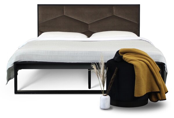 CAMFERO Kovová posteľ Contra Rozmer postele (matraca): 180x200 cm, Farba postele: Deep Pearl