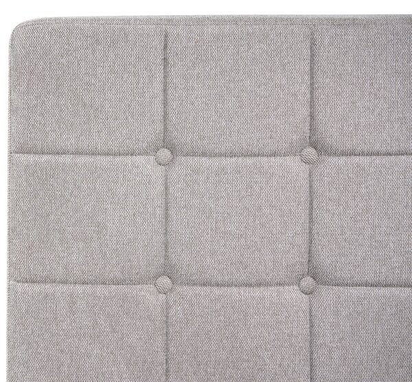 Polohovateľná posteľ svetlosivá látkové čalúnenie polyester 180 x 200 cm elektrické nastavenie roštu a opierky hlavy spálňa