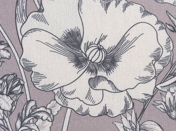Sada 2 dekoratívnych vankúšov sivá krémová biela polyester 45 x 45 cm kvetovaný vzor moderný glamour štýl