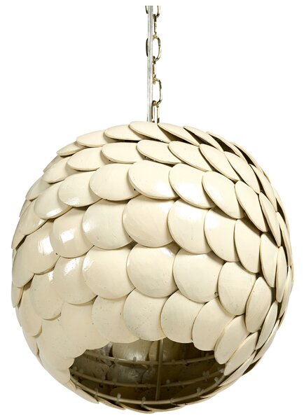 Závesná lampa béžová kokosová škrupina prírodný prímorský boho štýl obývačka kuchyňa