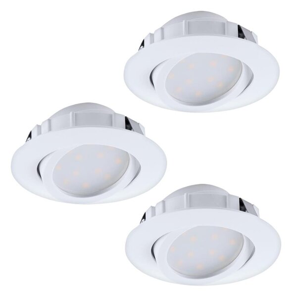Eglo 95857- SADA 3x stmievateľných zapustených LED svietidiel PINEDA LED/5,5W/230V