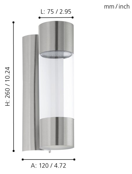 Eglo 96013 - LED Vonkajšie nástenné svietidlo ROBLEDO 2xLED/3,7W