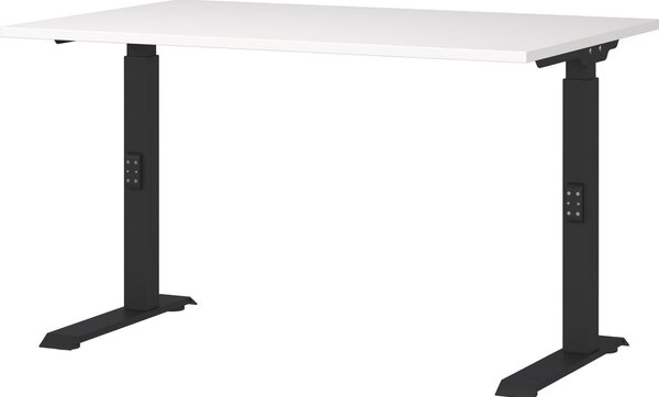 Pracovný stôl s nastaviteľnou výškou s bielou doskou 80x120 cm Downey – Germania