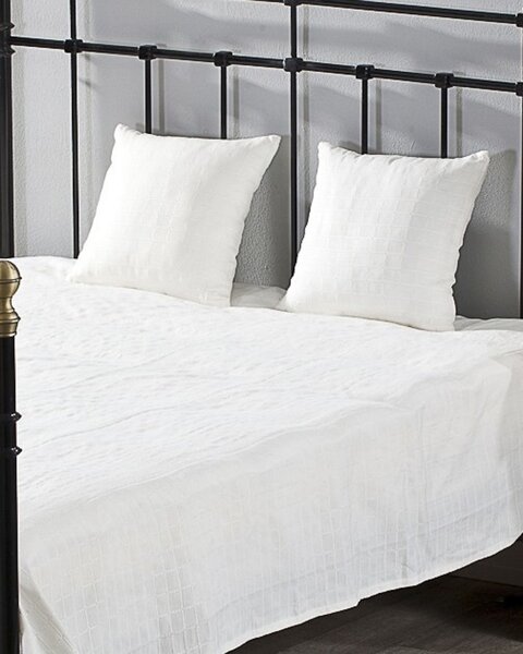 Súprava Milena white 150 × 250 cm – deka + 2 obliečky na vankúše