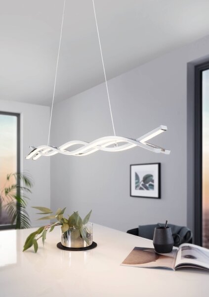 Eglo 96102 - LED luster na lanku LASANA 2 LED/35W/230V 3000K lesklý chróm