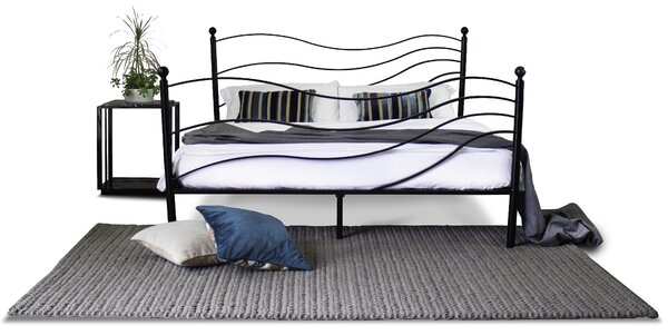 CAMFERO Kovová posteľ Klara Rozmer postele (matraca): 140x200 cm s nízkym predkom, Farba postele: White Gloss