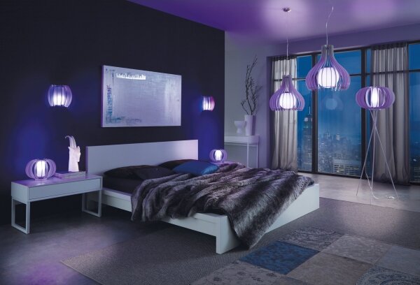 Eglo 96211 - Závesný luster na lanku TINDORI 1xE27/60W/230V pr. 50 cm biely