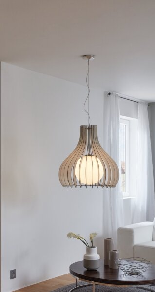 Eglo 96211 - Závesný luster na lanku TINDORI 1xE27/60W/230V pr. 50 cm biely