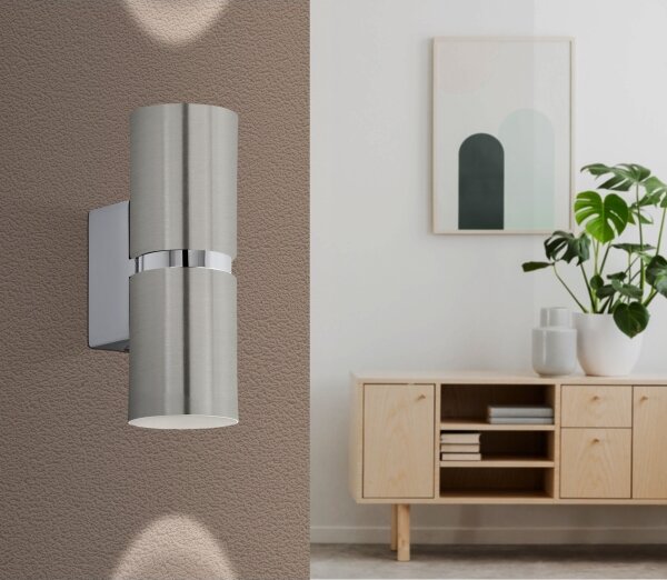 Eglo 96261 - LED Nástenné svietidlo PASSA 2xGU10/3.3W/230V guľaté