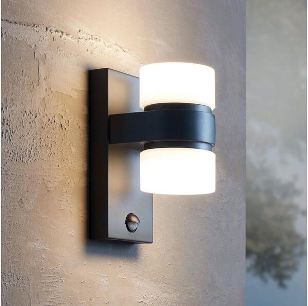 Eglo 96276 - LED Vonkajšie nástenné svietidlo s čidlom ATOLLARI 2xLED/6W