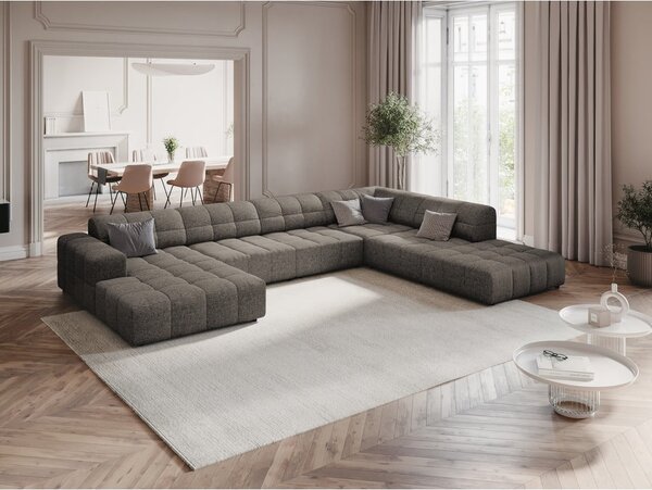 Tmavosivá rohová pohovka (pravý roh/do tvaru "U") Chicago – Cosmopolitan Design
