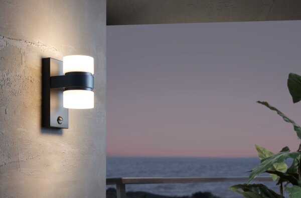 Eglo 96276 - LED Vonkajšie nástenné svietidlo s čidlom ATOLLARI 2xLED/6W