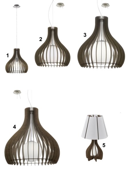 Eglo 96219 - Luster TINDORI 1xE27/60W/230V