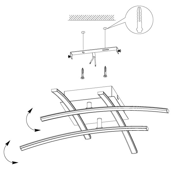 Eglo 96305 - LED Prisadený luster NEVADO 4xLED/5W/230V
