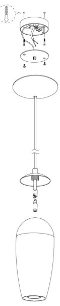 Eglo 96343 - LED Luster na lanku FARSALA 1xG9/2,5W/230V