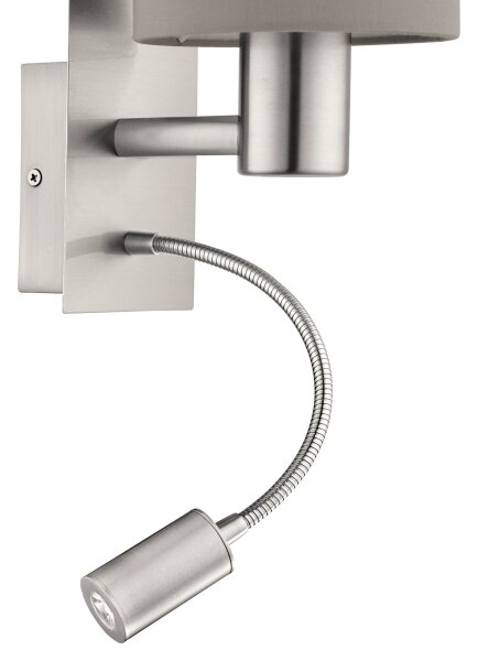Eglo 96478 - LED Flexibilné svietidlo PASTERI 1xE27/40W+LED/3,8W taupe