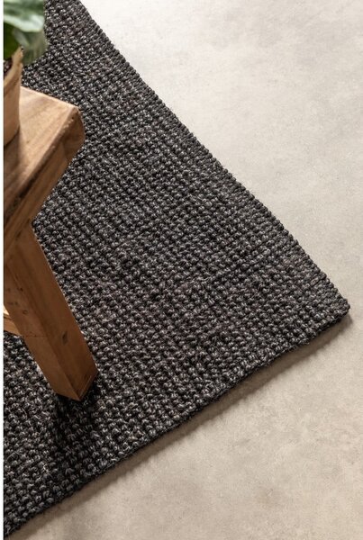Čierny jutový behúň 80x200 cm Bouclé – Hanse Home