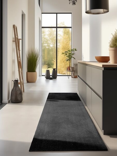 Čierny jutový behúň 80x200 cm Bouclé – Hanse Home