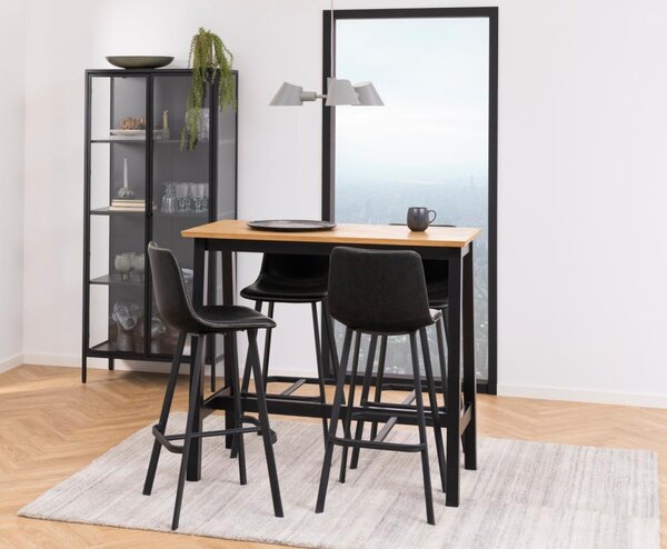 Actona Vitrína Newcastle 180 cm čierna